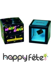 Tirelire de pièce invisible