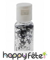 Tube de paillettes argentées décoratives 15g