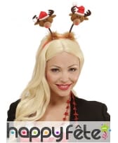 Tête de renne de Noël sur serre tête