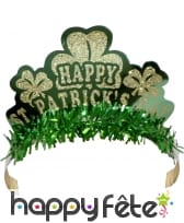 Tiare décorée st patrick