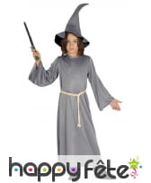 Tunique de sorcier gris pour enfant