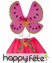 Tutu et Ailes de fée pastèque pour enfant