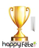 Trophée en carton plat sur pied, 90cm
