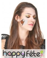 Tatoo et maquillage à paillettes pour Halloween, image 1