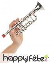 Trompette en plastique de 29cm, argentée, image 1