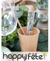 Tube en verre de 15 cm avec bouchon de liège, image 2