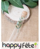 Tube en verre de 15 cm avec bouchon de liège, image 3