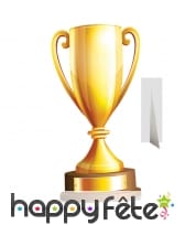 Trophée géant en carton plat sur pied