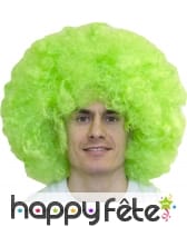 Très grosse perruque afro verte flash