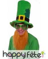 Très haut de forme Saint Patrick avec barbe