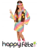 Tenue hippie pour fille, couleurs pastelles