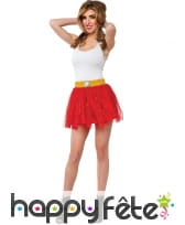 Tutu Iron Man rouge et jaune pailleté pour femme