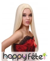Très longue perruque blonde lisse, luxe, image 3