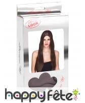 Très longue perruque chatain lisse, luxe, image 2