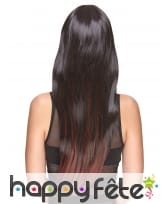 Très longue perruque lisse chatain mèches auburn, image 1