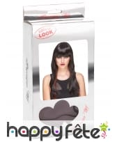 Très longue perruque lisse chatain mèches auburn, image 2