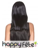 Très longue perruque noire lisse, luxe, image 1
