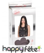 Très longue perruque noire lisse, luxe, image 2