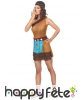 Tenue marron courte de femme indienne, image 1