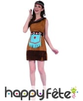 Tenue marron courte de femme indienne, image 3