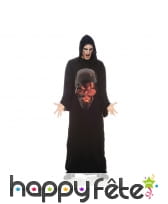 Tunique motif crâne rouge transparent