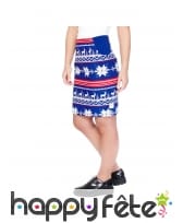 Tailleur motifs de Noël fond bleu, image 1