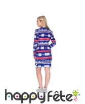 Tailleur motifs de Noël fond bleu, image 2