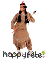 Tenue marron d'indienne pour femme adulte, image 1