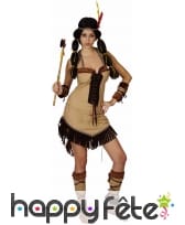 Tenue marron d'indienne, robe courte