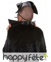 Tricorne masque dr peste noir liserts argentés, image 1