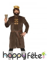 Tenue marron effet velours de roi médiéval