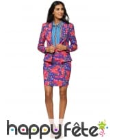 Tailleur motifs festifs année 80
