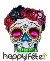 Tête Mme squelette Dia de los muertos 59 X 48 cm