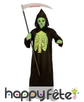 Tunique noire cage thoracique phospho pour enfant