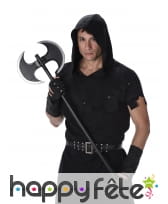 Tenue noire de bourreau pour adulte, image 1