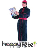 Tenue noire de religieux, liseret rouge, image 3
