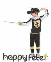 Tenue noir et dorée de petit mousquetaire, image 1