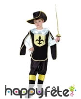 Tenue noir et dorée de petit mousquetaire, image 3