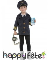 Tenue pilote de ligne pour enfant et accessoires