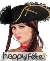 Tricorne pirate femme