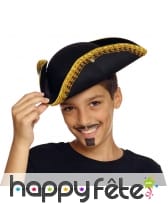Tricorne pirate noir petite taille, image 1