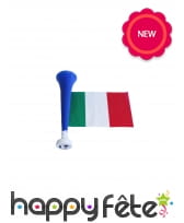 Trompette pour supporter Italien, avec drapeau