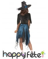 Tenue robe bleue nuit de sorci&egrave;re avec voile, image 2