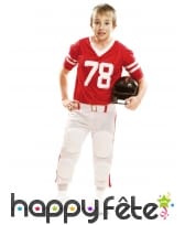 Tenue rouge de footballeur américain pour enfant