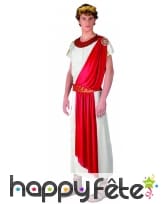 Toge romaine de César avec drapé rouge
