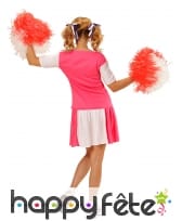 Tenue rose et blanche de femme pompom girl, image 1