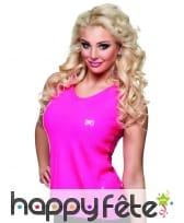 Top rose fluo recouvert de sequins
