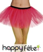 Tutu rose fluo avec élastique noire, pour adulte, image 1
