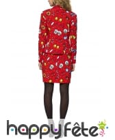 Tailleur rouge motif de Noël fun, image 1