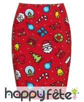 Tailleur rouge motif de Noël fun, image 2
